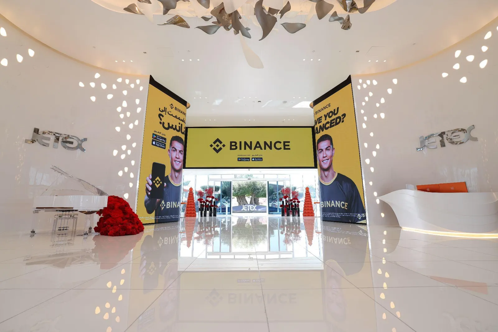 Binance brand space with Cristiano Ronaldo creative