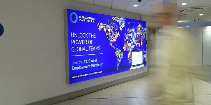 Globalization Partners airport panel