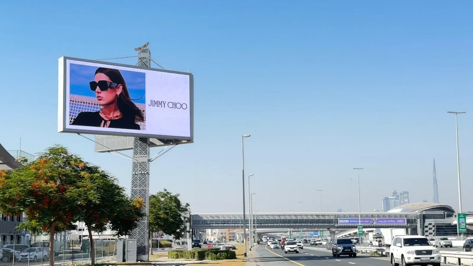 Jimmy Choo unipole on Sheikh Zayed Road, Dubai