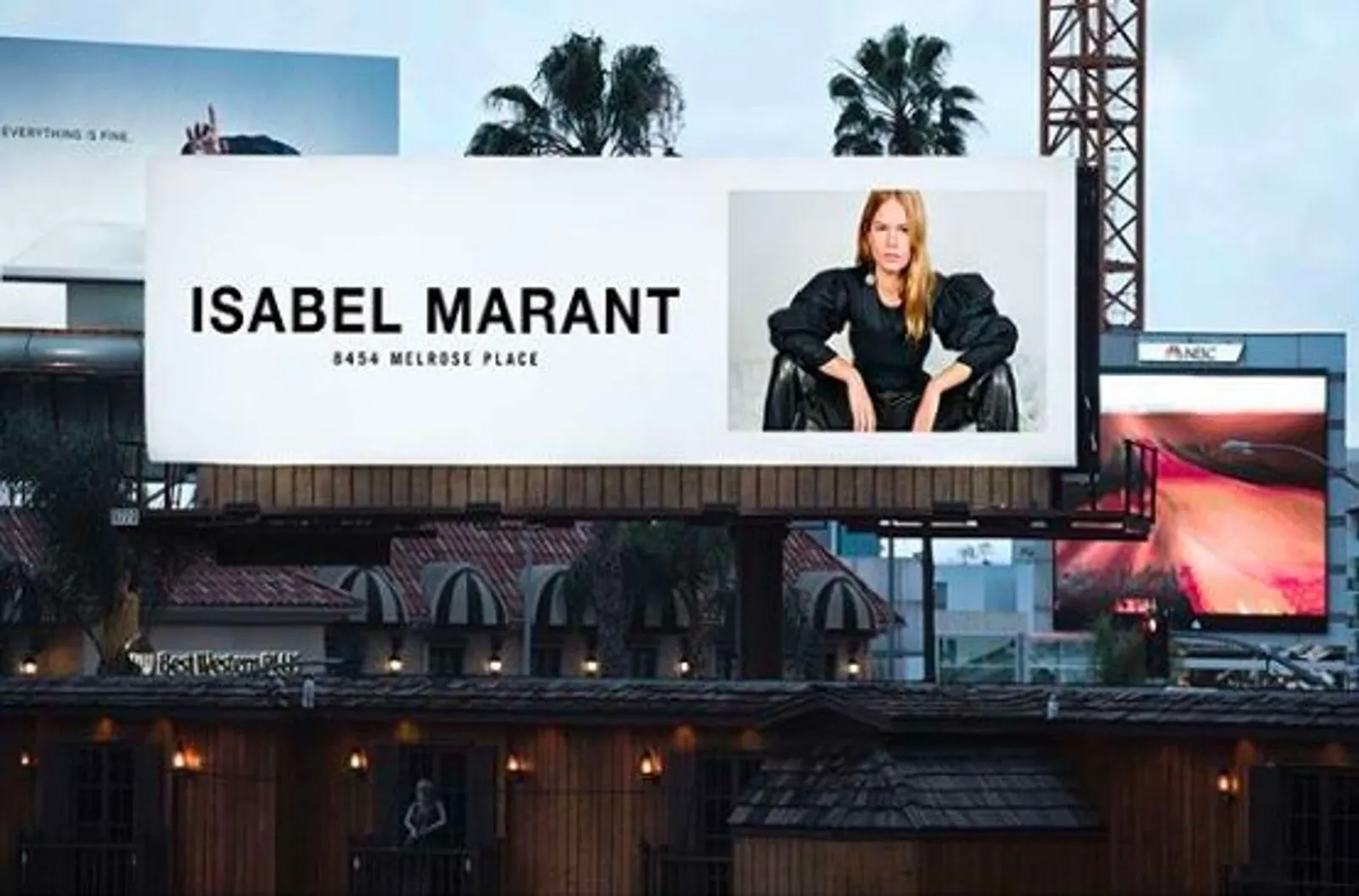 Isabel Marant rooftop billboard